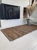 Teppich aus Leder und Jute – 70x200 Braun