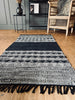 Lederteppich - Schwarzes Muster - 70x140cm
