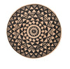 Teppich Jute mit schwarzem Print - Ø120cm