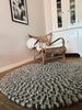Gulvtæppe m. Dots – Naturmix mit Grau 120 cm