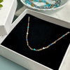 Halskette Hollie blue 18k vergoldet – Wasserdicht