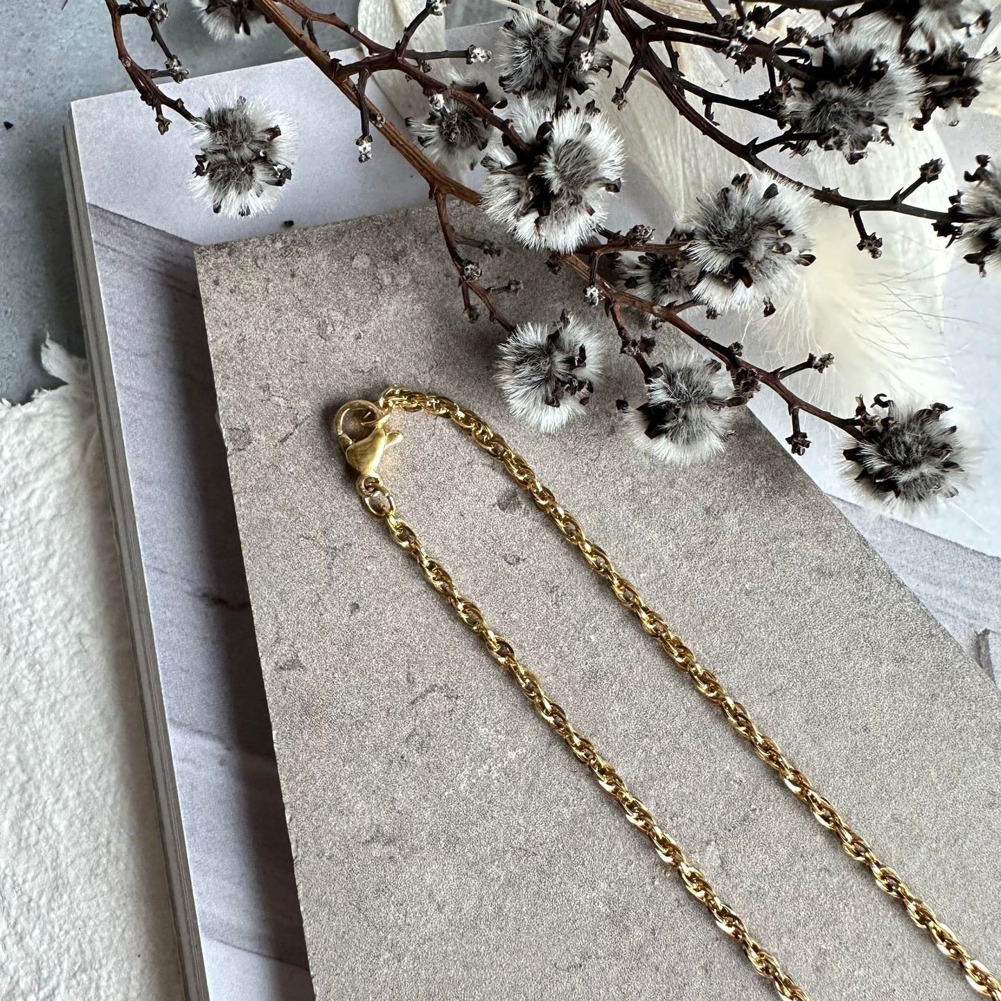 Halskæde Vivienne 18k forgyldt - 48cm - VIAMAJA.DK