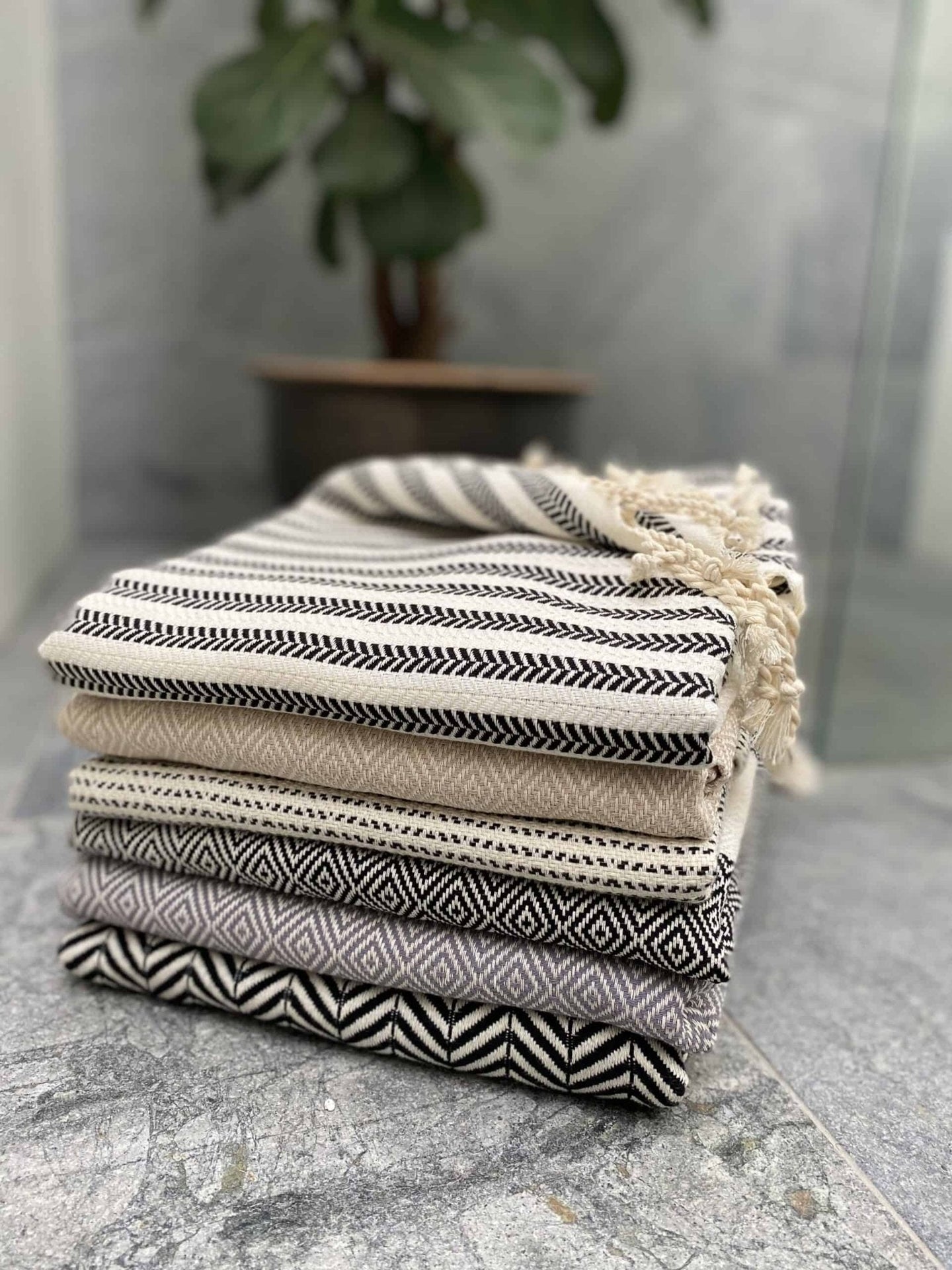 Hamam håndklæde – Diamond beige - 50x100 - VIAMAJA.DK