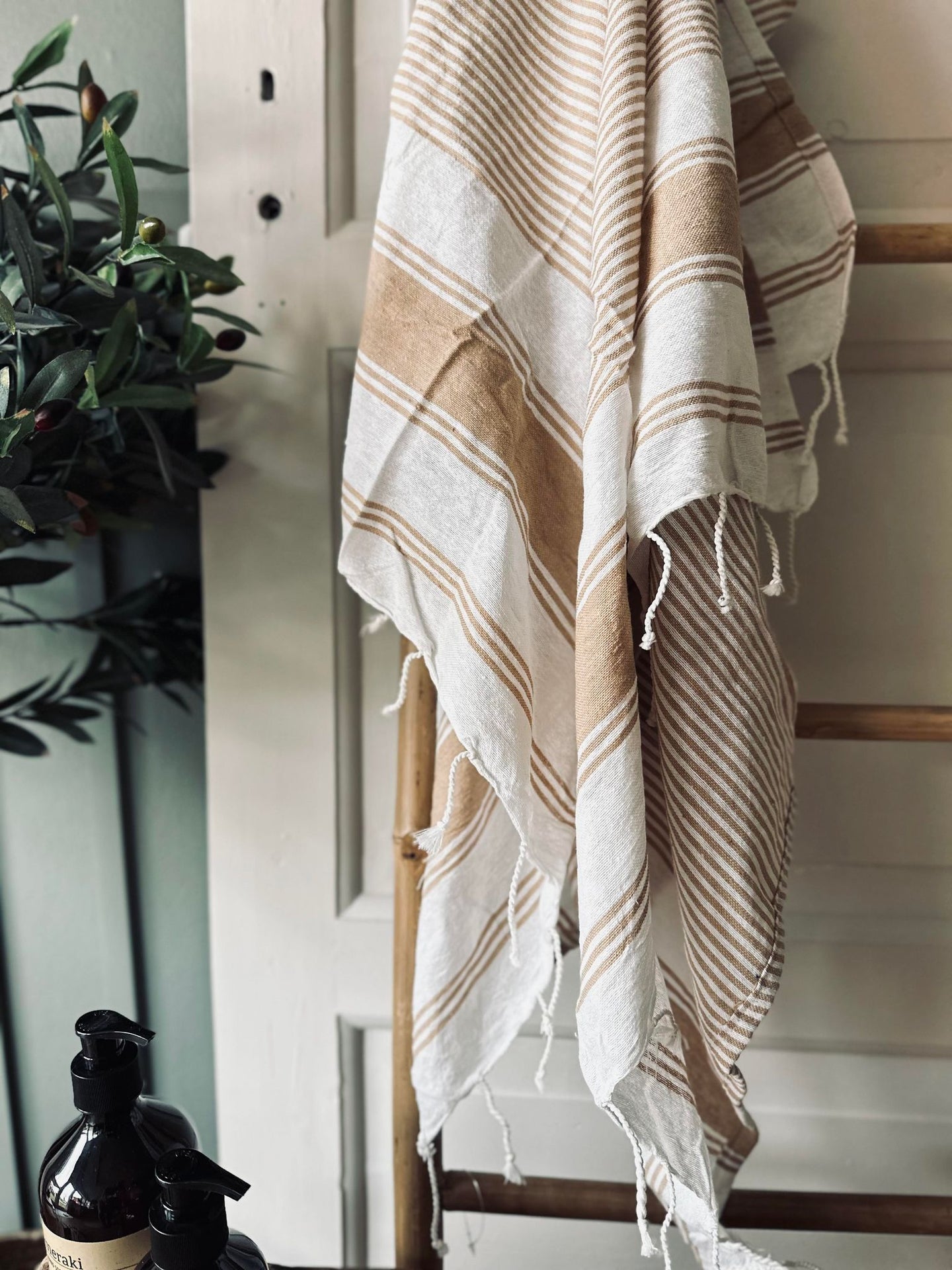 Hammam håndklæde - Beige summer - VIAMAJA.DK