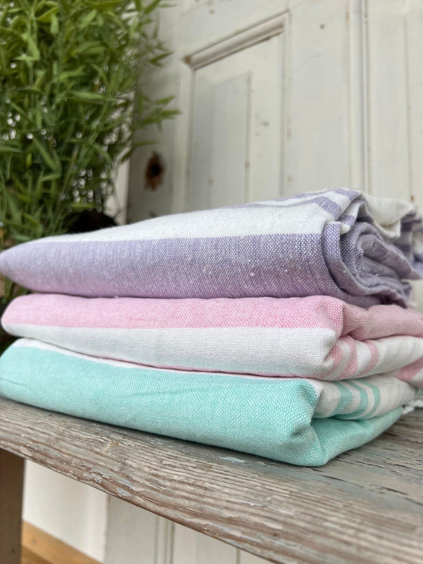 Hammam håndklæde - Pastel grøn Økotex - VIAMAJA.DK