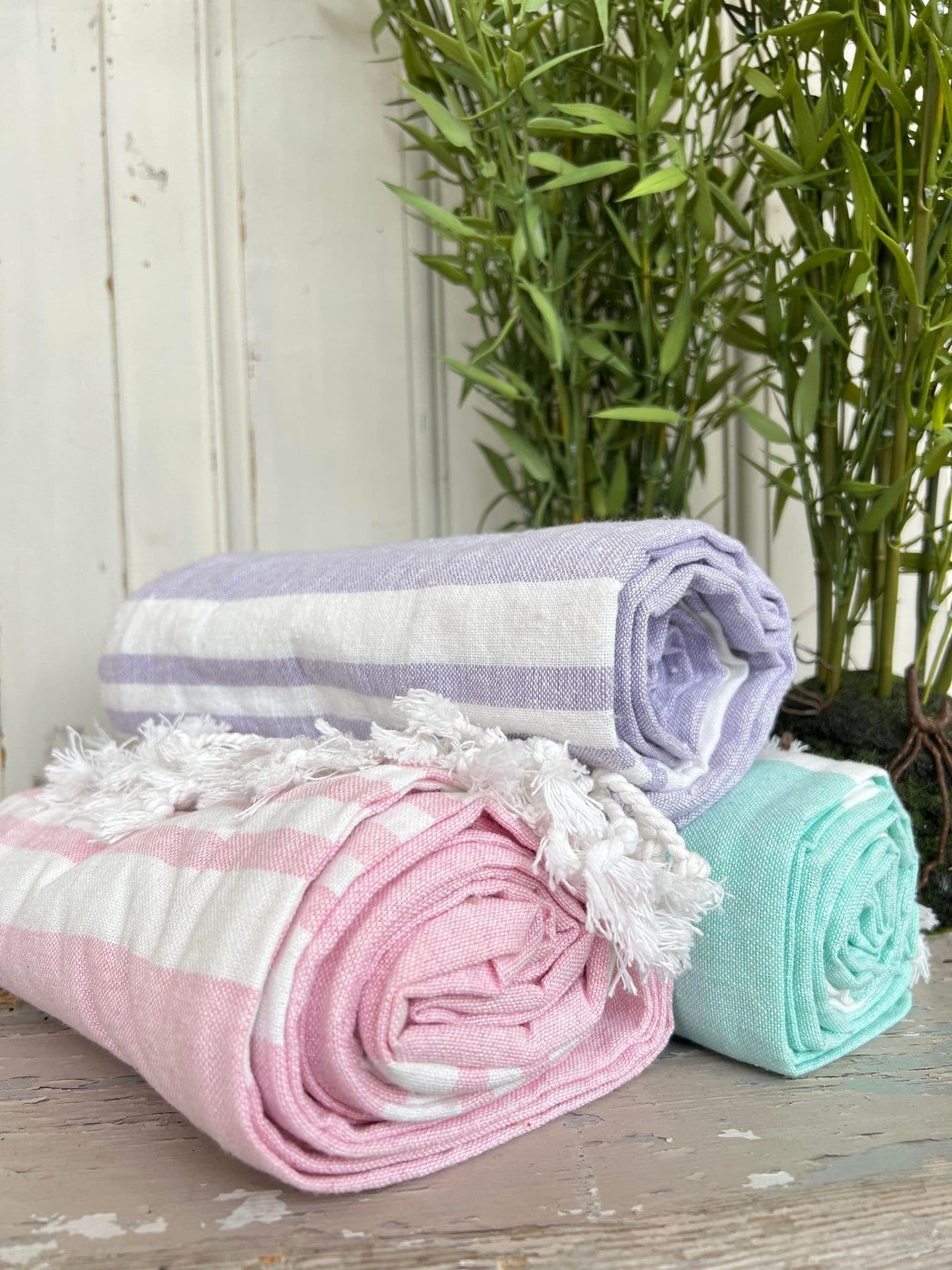 Hammam håndklæde - Pastel lyserød Økotex - VIAMAJA.DK