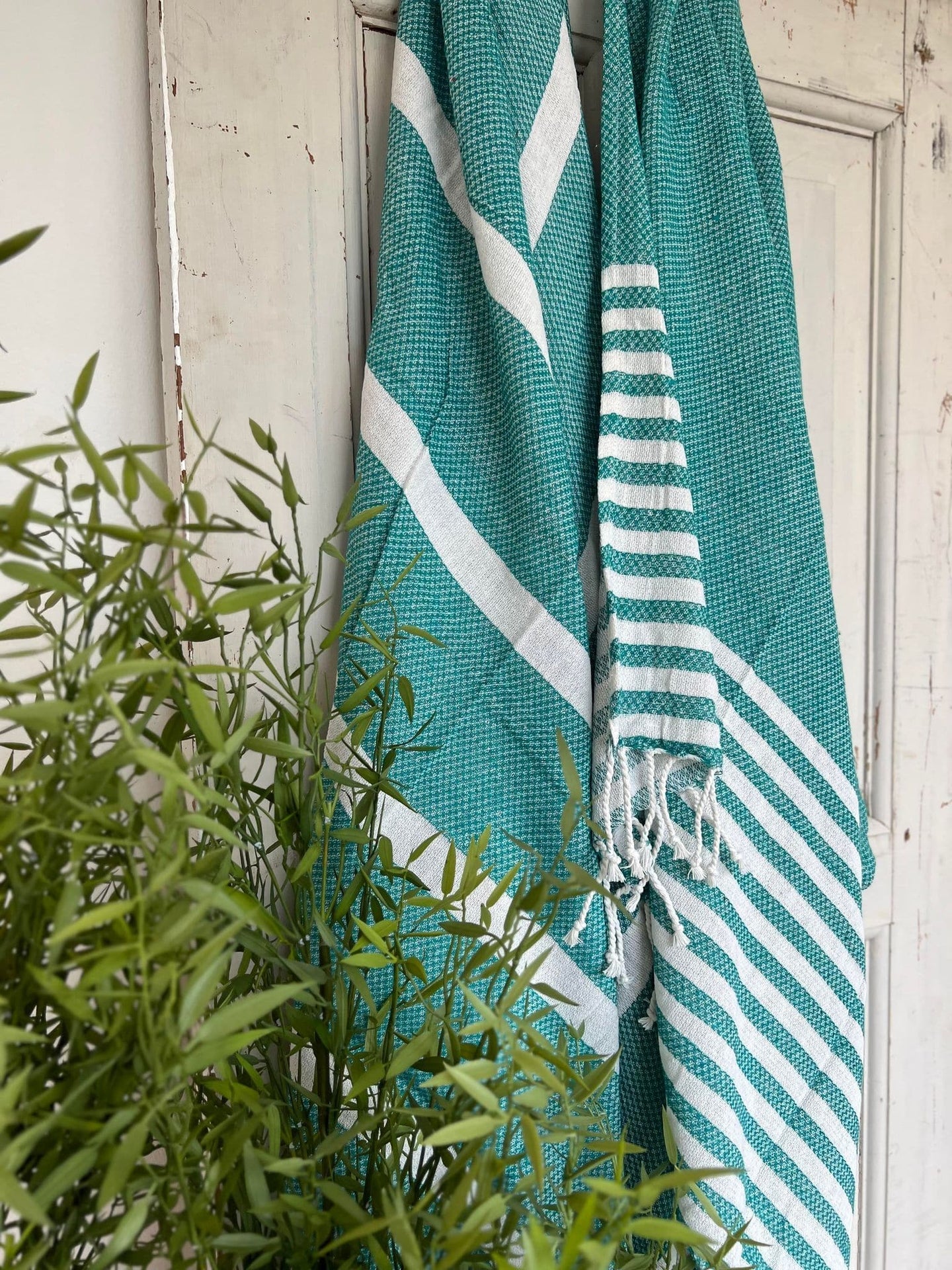 Hammam håndklæde - TURKIS MIX Økotex - VIAMAJA.DK