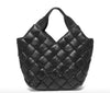 Handtasche aus weichem Lammleder - Schwarzes Geflecht