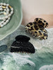 Haarklemmen Black Sparkling / Leopard – Set mit 2 Stk