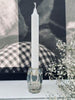 Hoher Diamant-Kerzenhalter aus champagnerfarbenem Glas