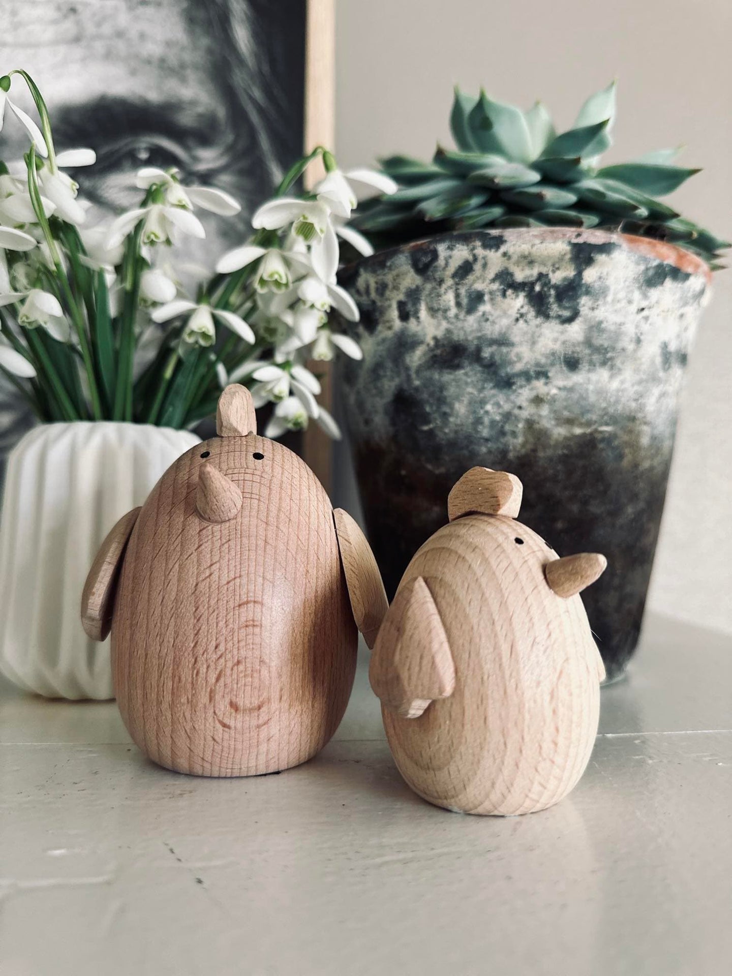 Høne 8,8cm – Bøg stor - VIAMAJA.DK