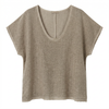 T-Shirt Cozy Leinenmix - Caramel