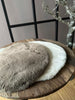Imitierte Sitzauflage Ø 38 cm – Taupe, 4 Stück