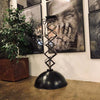 Industrielle Scherenlampe aus schwarzem Metall