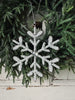 Weihnachtsanhänger 15 cm Schneeflocke White mix