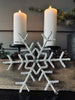 Weihnachtsanhänger 21cm Schneeflocke weiß mix