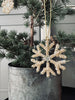 Weihnachtsanhänger Schneeflocken Mix Gold 8cm