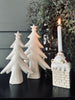 Weihnachtsbaum 17cm - Weißes Porzellan