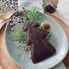 Weihnachtsbaum aus Leder - Braun
