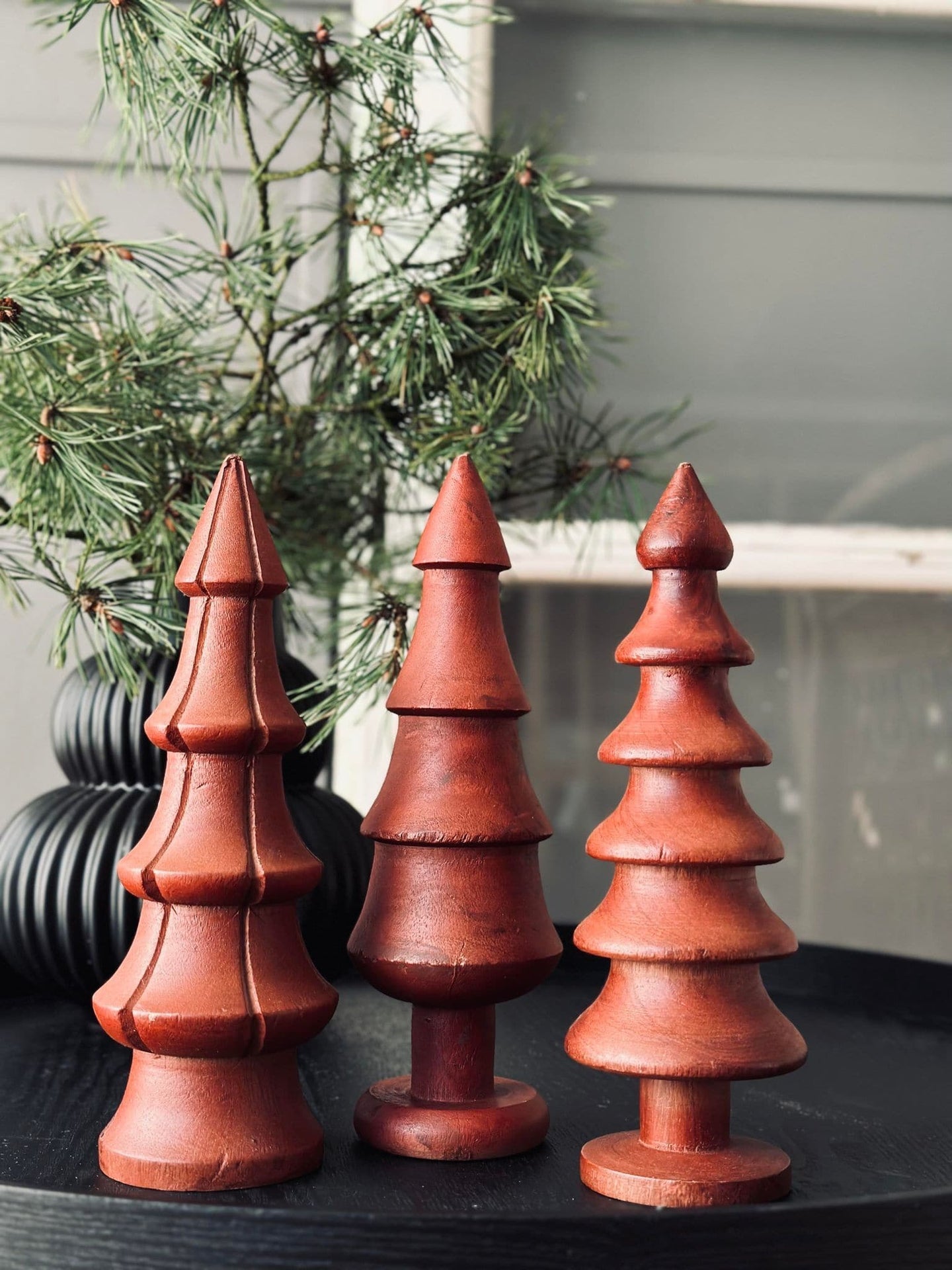 Juletræ Wood Walnut mix 15cm - VIAMAJA.DK