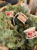 Weihnachtstrommel // Handbemalte Trommel mit Fell - 5x5cm - 1 Stk