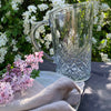 Krug aus klarem Glas