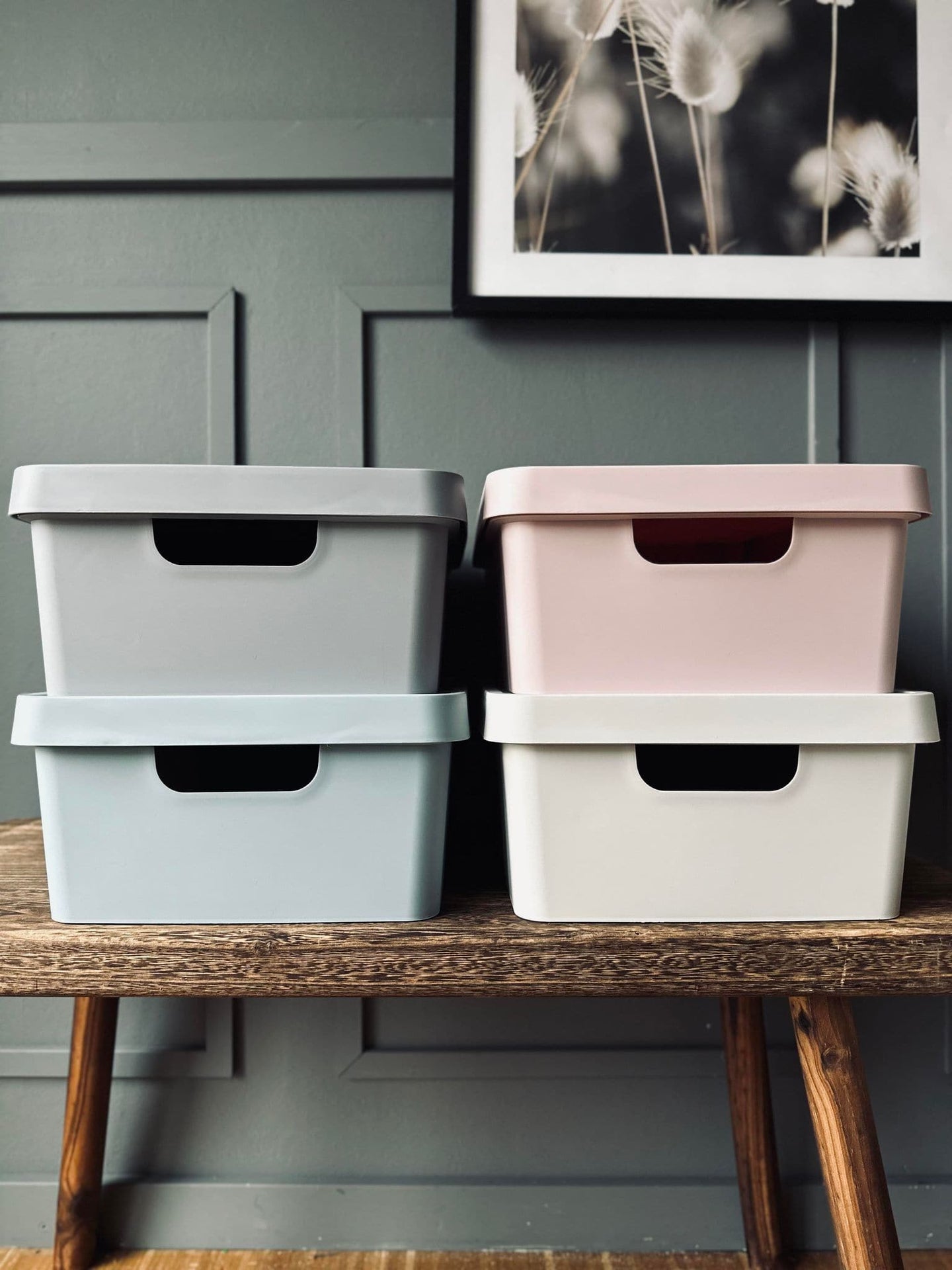 Kasse med låg – Color mix - VIAMAJA.DK