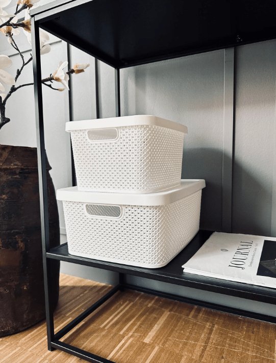 Kasse med låg - Large VILA WHITE - VIAMAJA.DK
