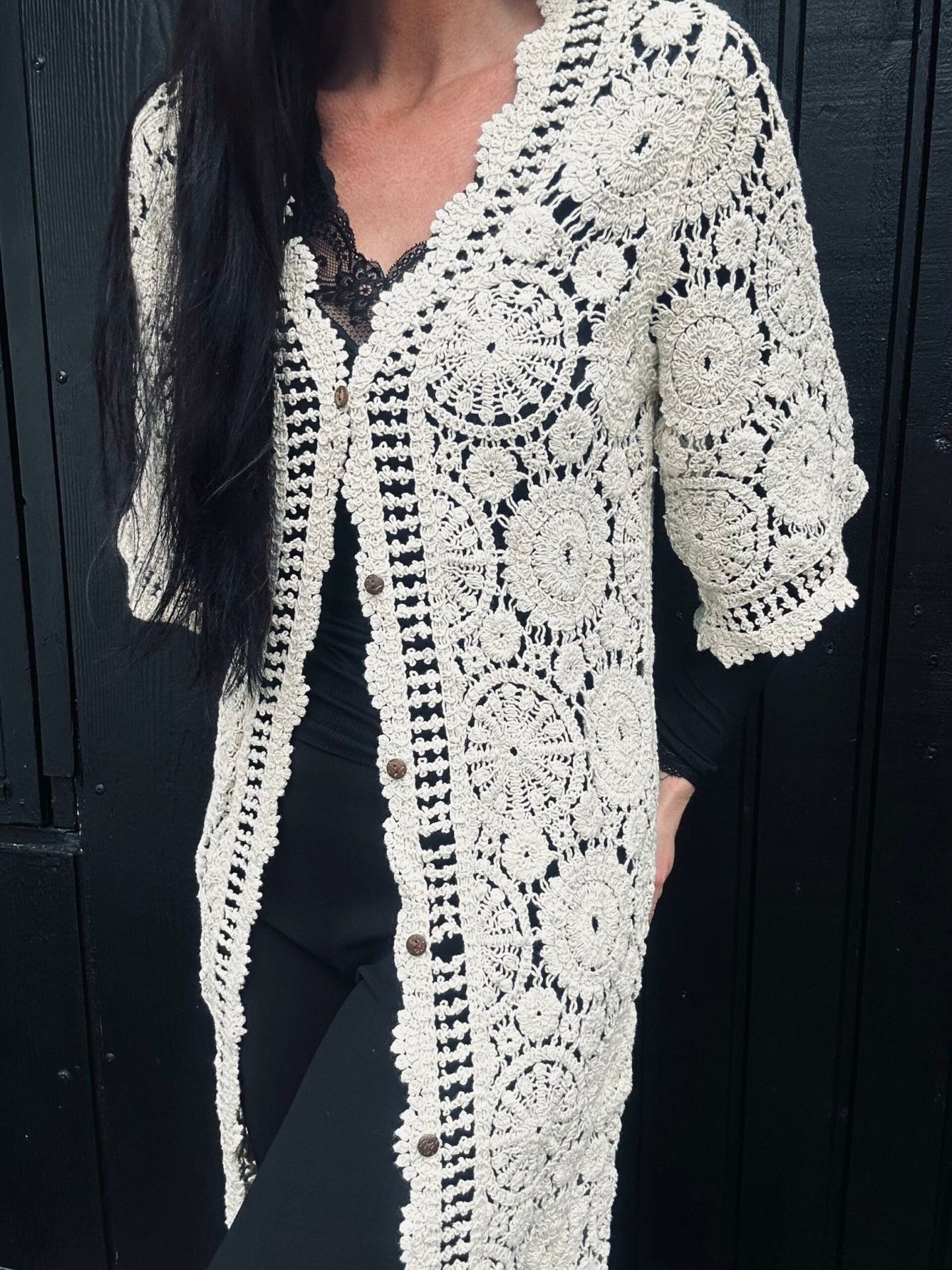Kimono Boheme strik - VIAMAJA.DK