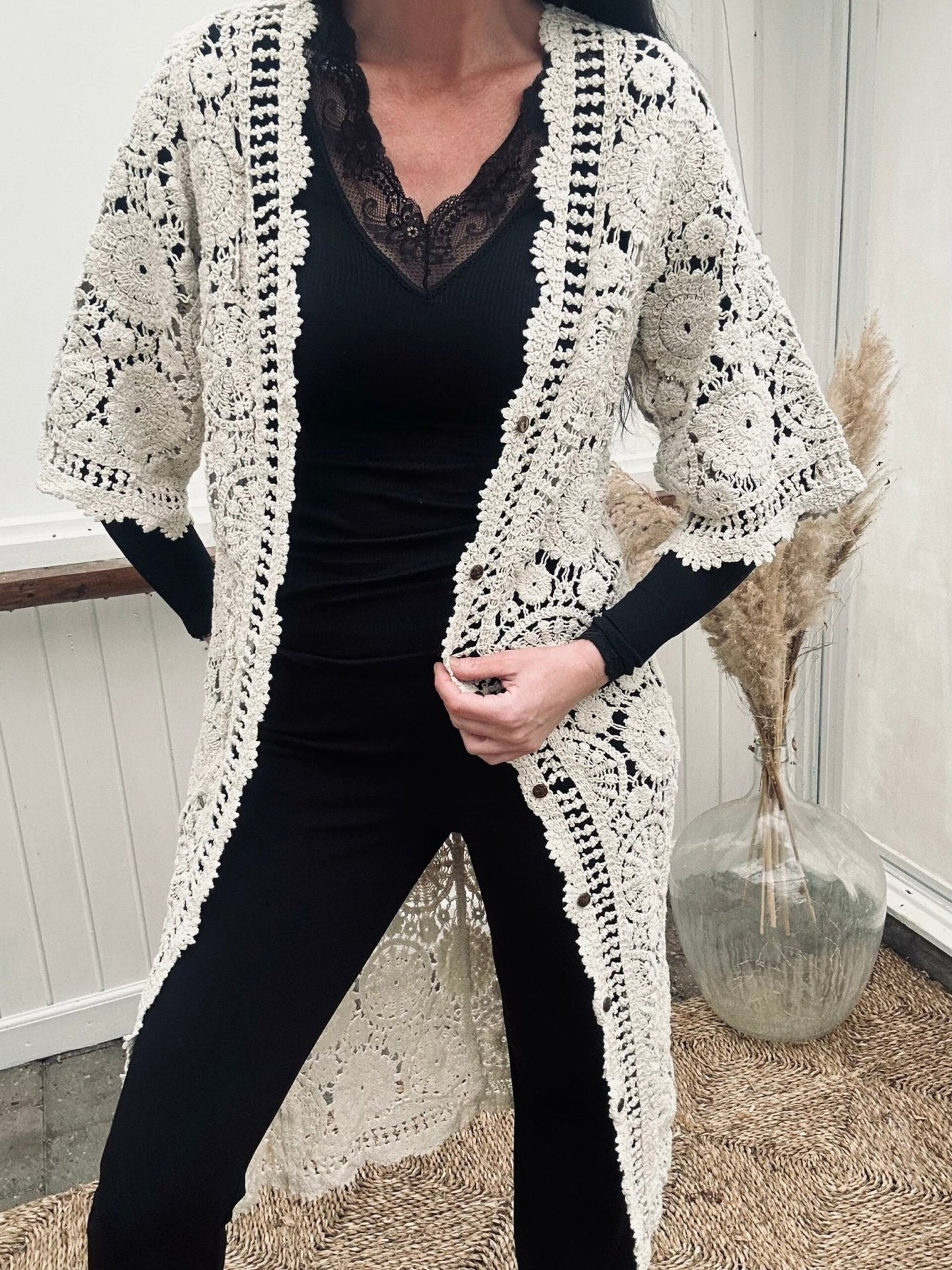 Kimono Boheme strik - VIAMAJA.DK