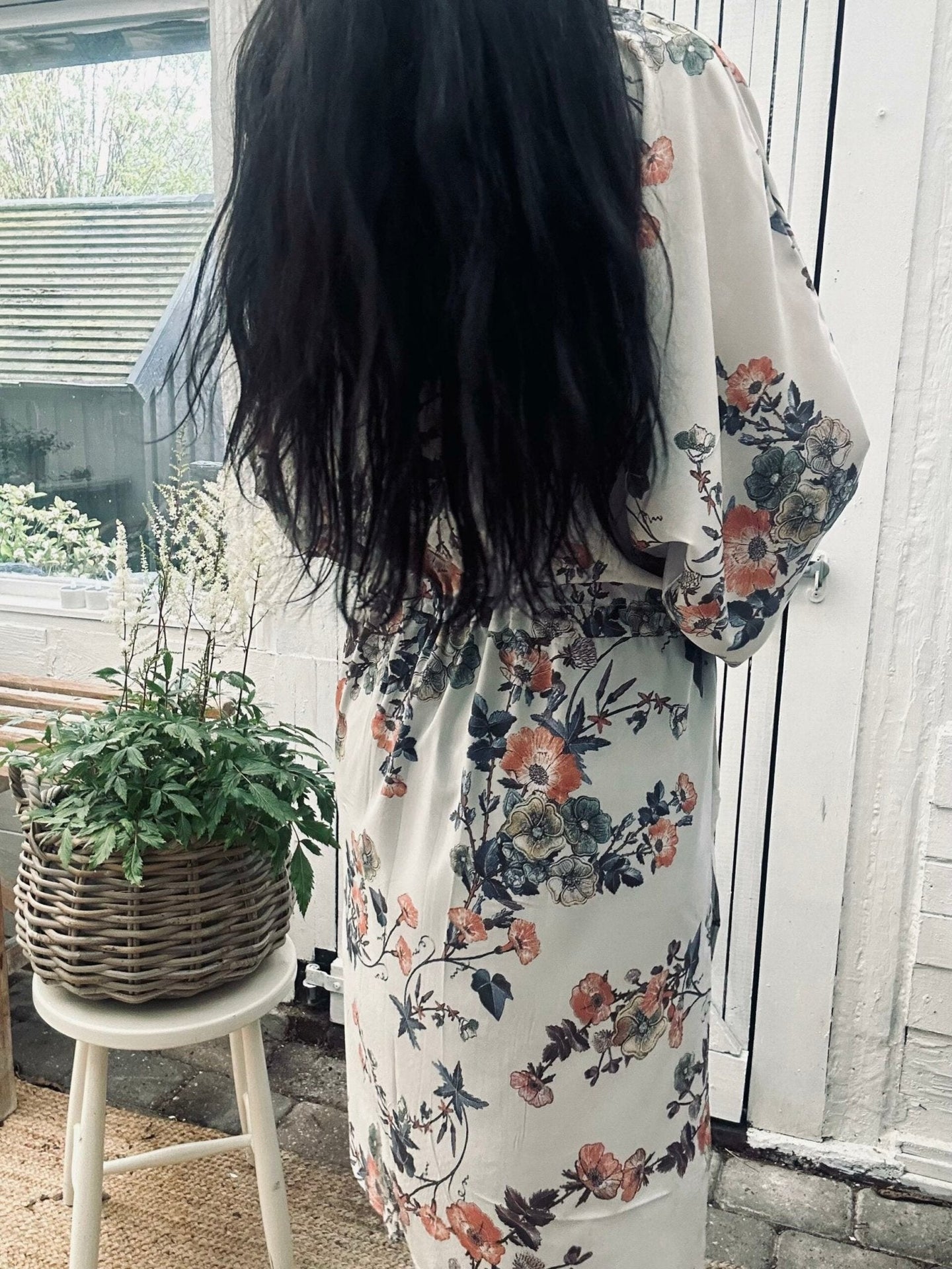 Kimono Flora Silk - VIAMAJA.DK