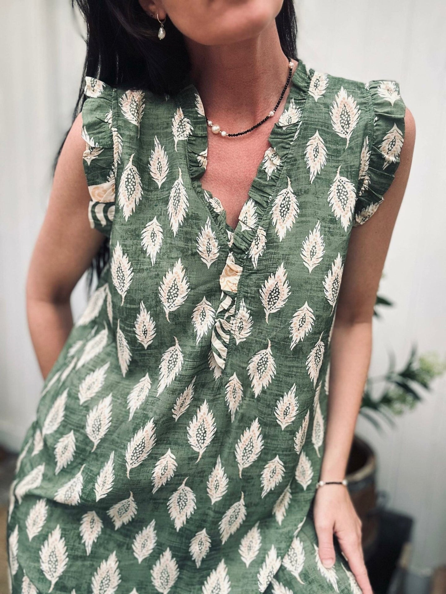 Kjole - Green Nadia - VIAMAJA.DK