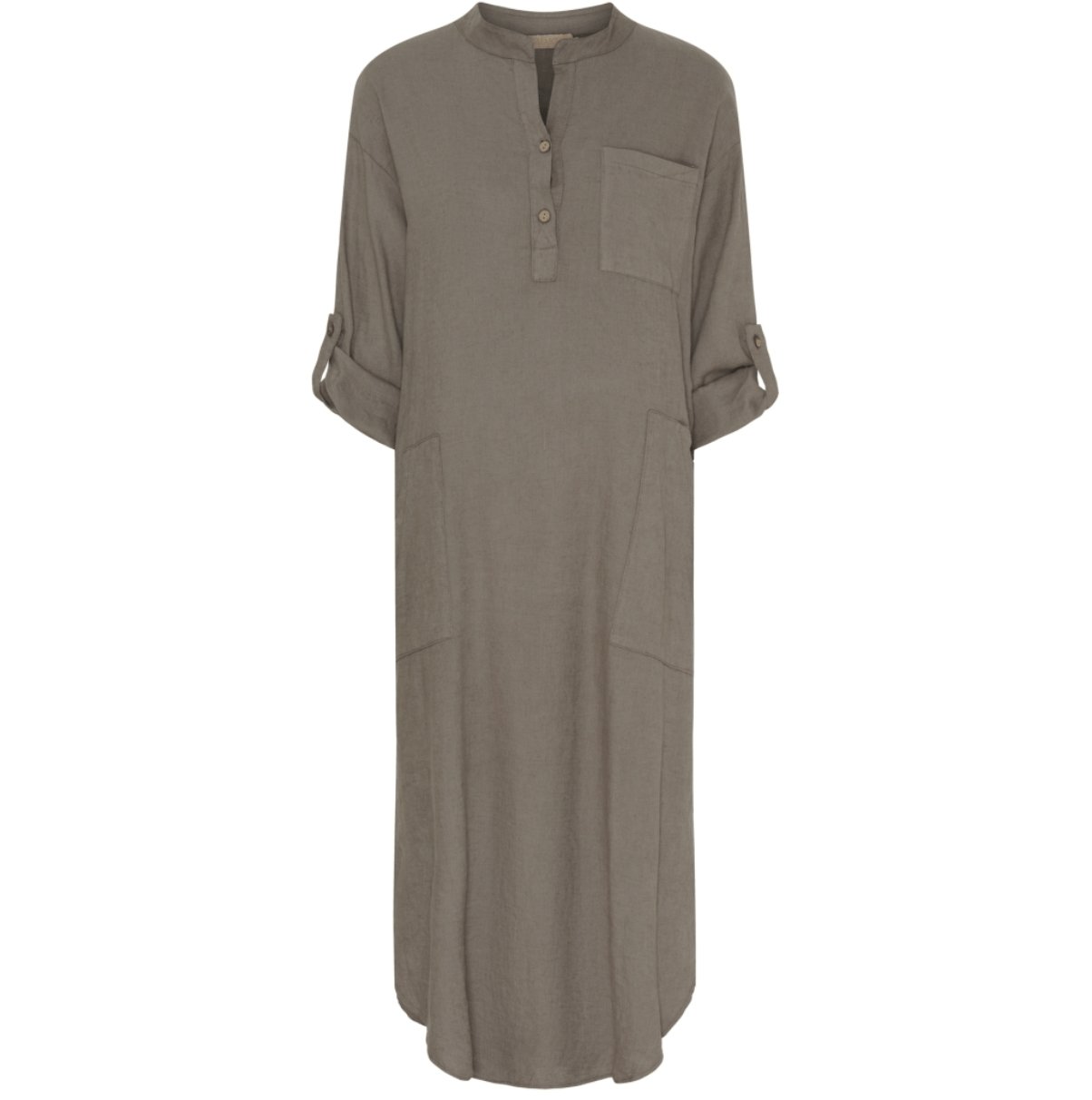 Kjole Hør – Fango / beige - VIAMAJA.DK