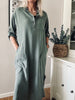 Kleid Leinen - Military
