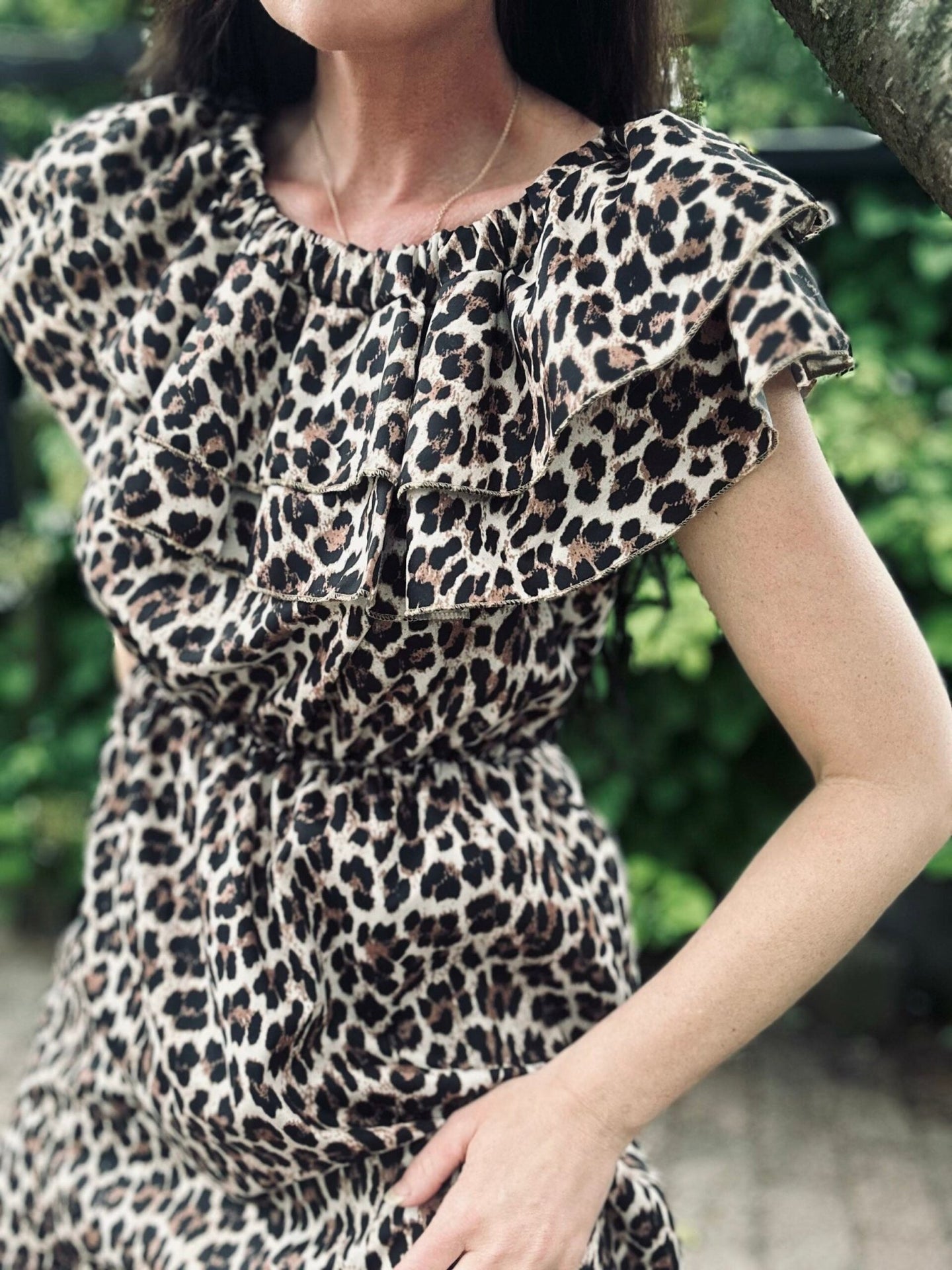 Kjole LANA off shoulder Leo - VIAMAJA.DK