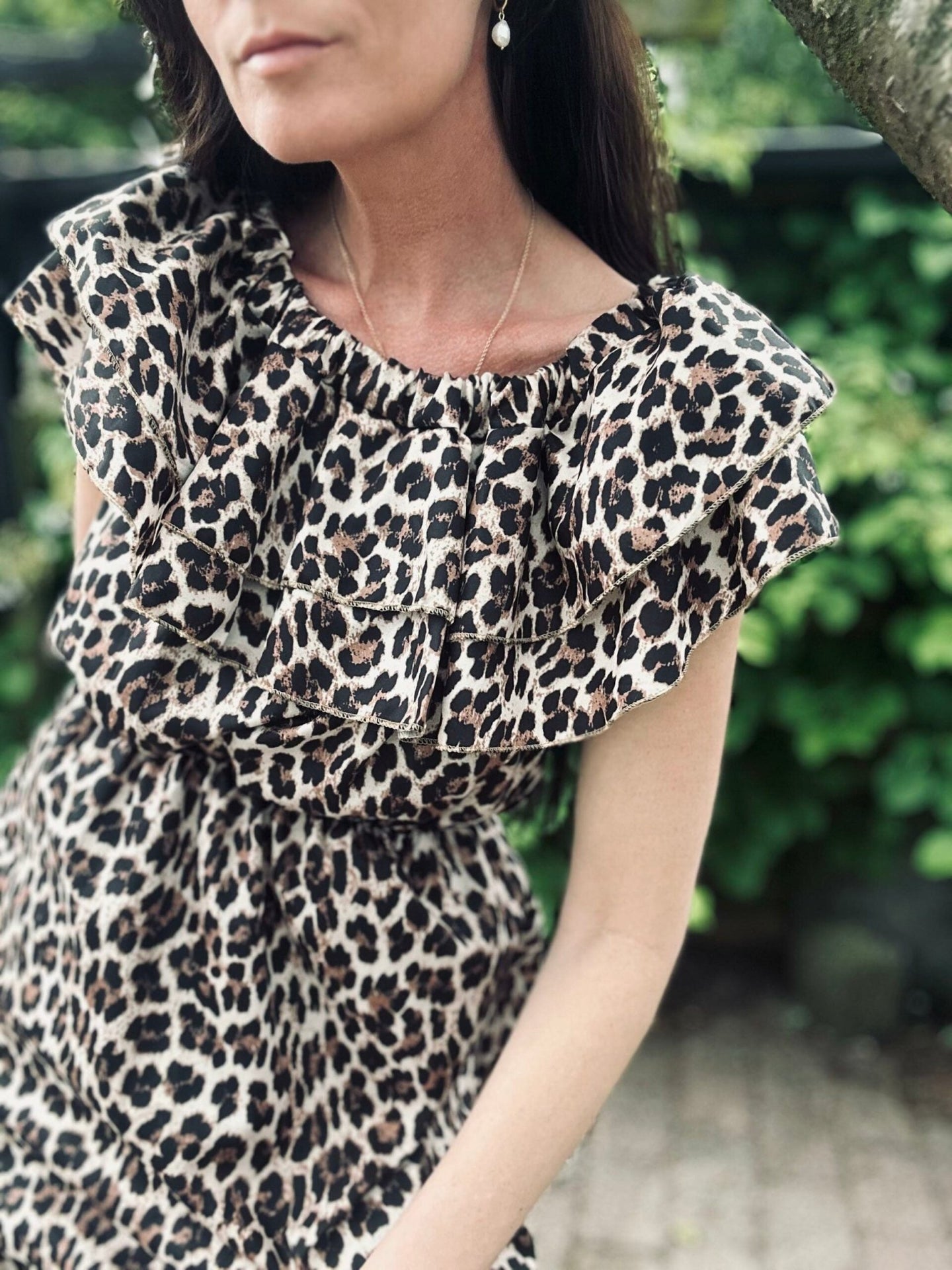 Kjole LANA off shoulder Leo - VIAMAJA.DK