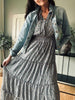 Kleid mit Smock – Dusty Blue