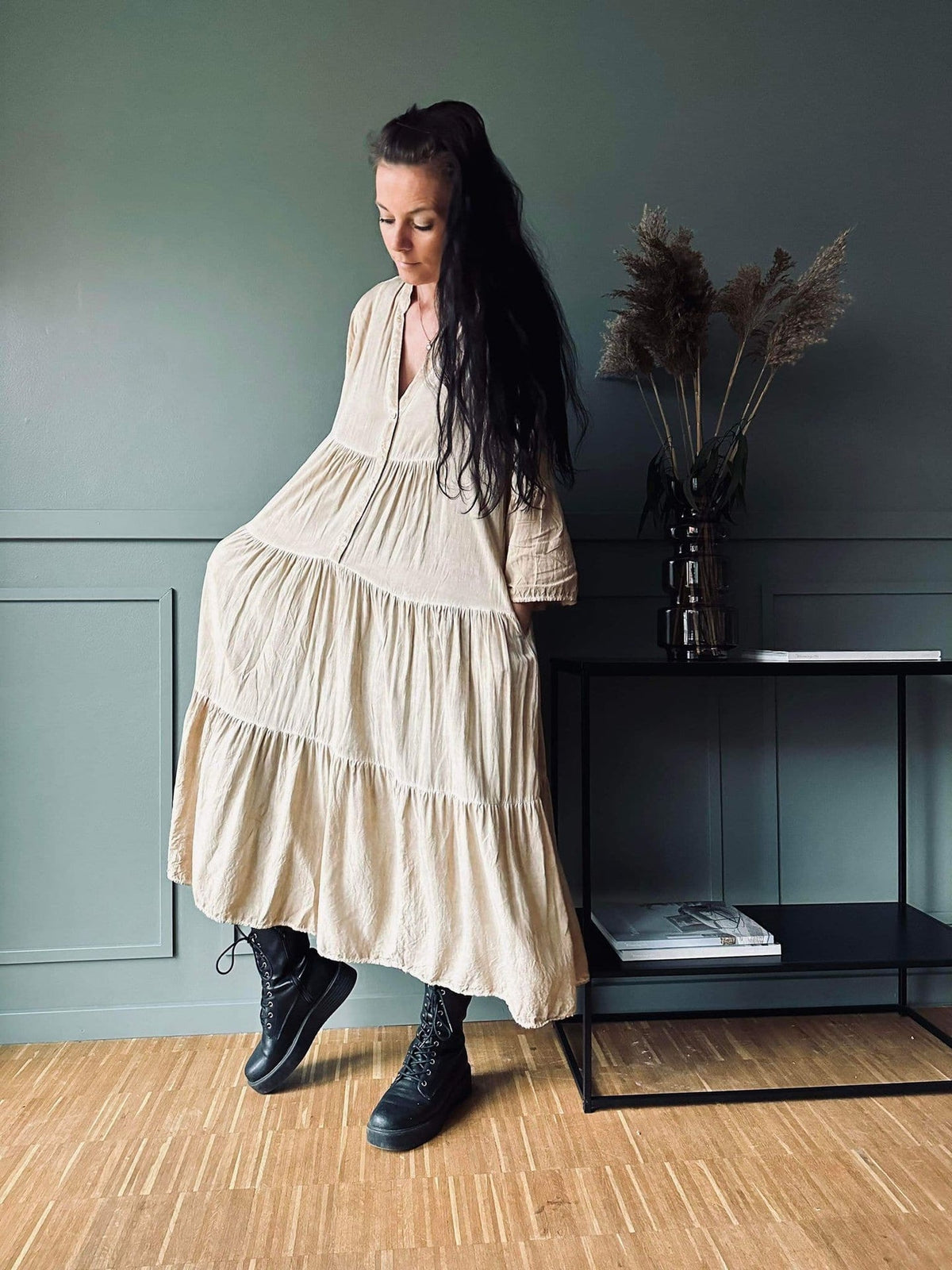 Kjole Silena beige - VIAMAJA.DK