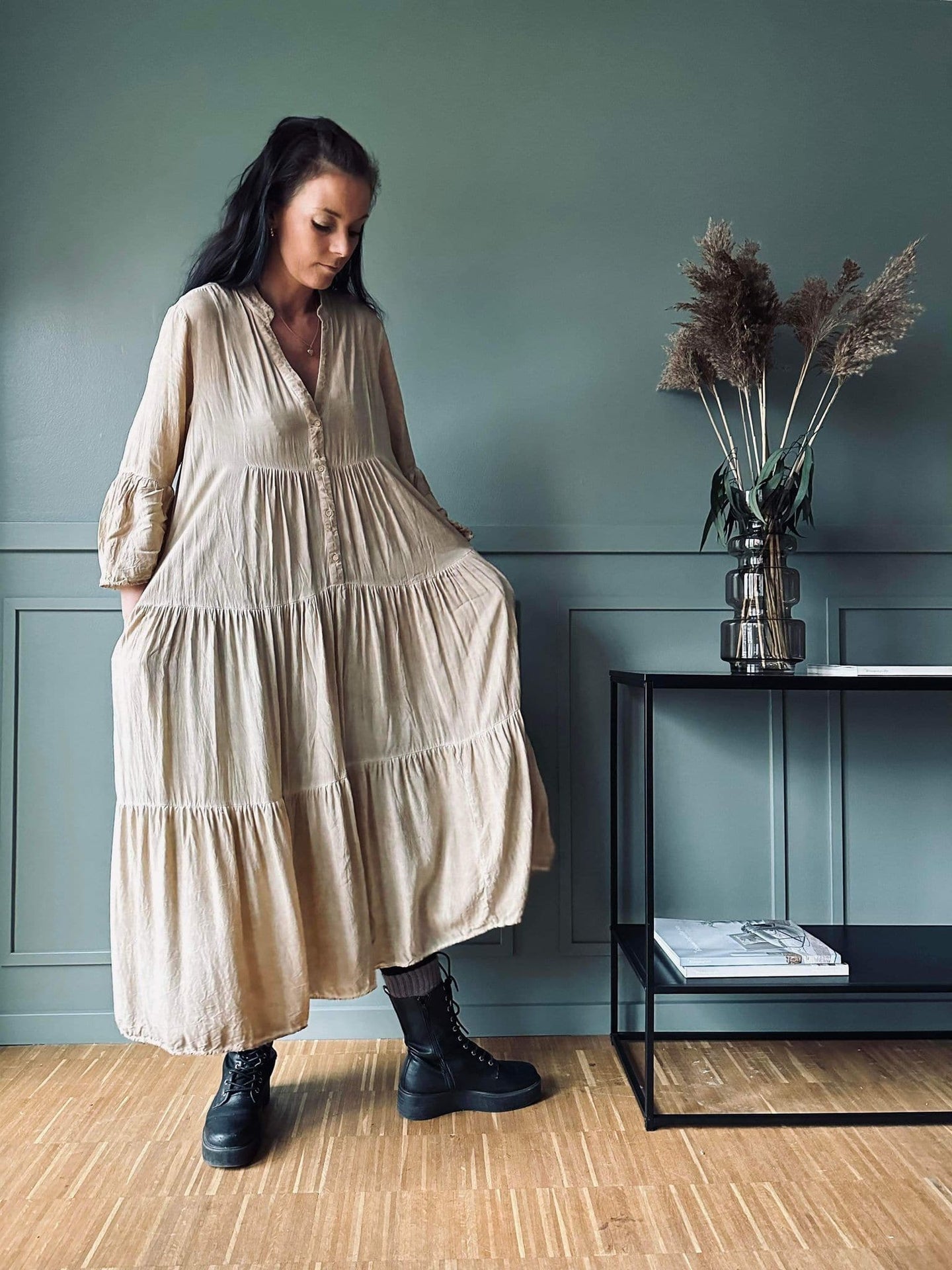 Kjole Silena beige - VIAMAJA.DK