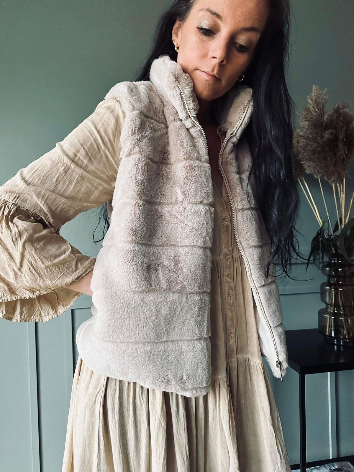 Kjole Silena beige - VIAMAJA.DK