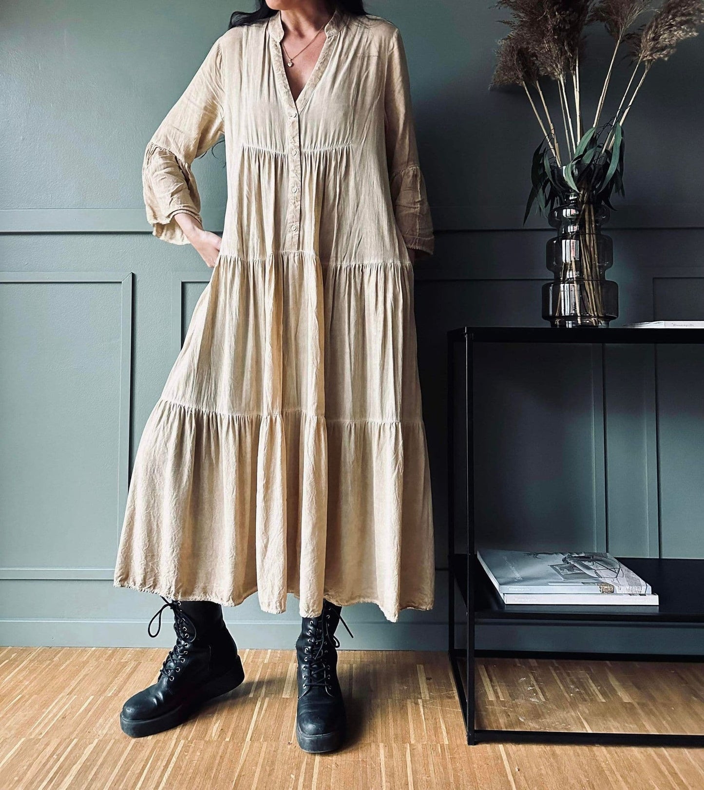 Kjole Silena beige - VIAMAJA.DK