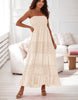 Trägerloses Kleid in Beige