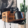Klemmlampe aus schwarzem Metall