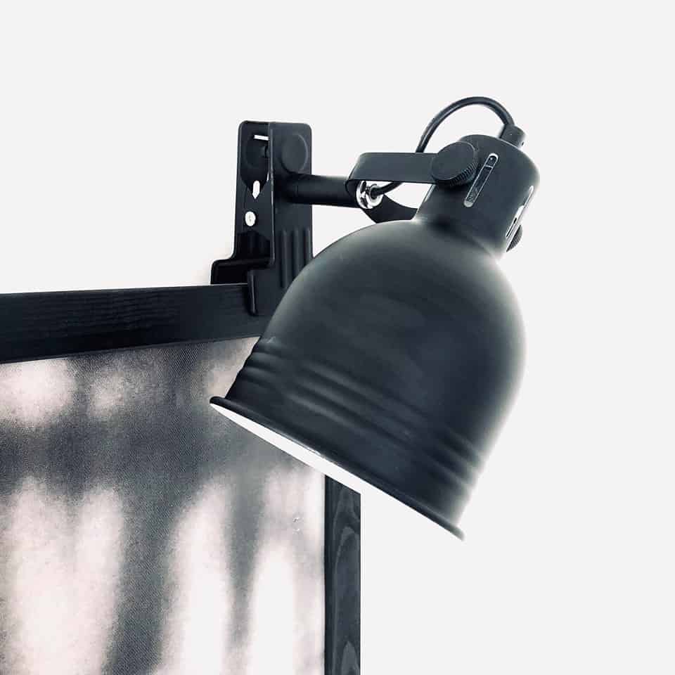 Klemmelampe i sort metal - VIAMAJA