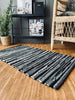 Lappenteppich / Badematte – Schwarz/Grau-Mix