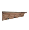 Hakenleiste mit Ablage aus recyceltem Holz