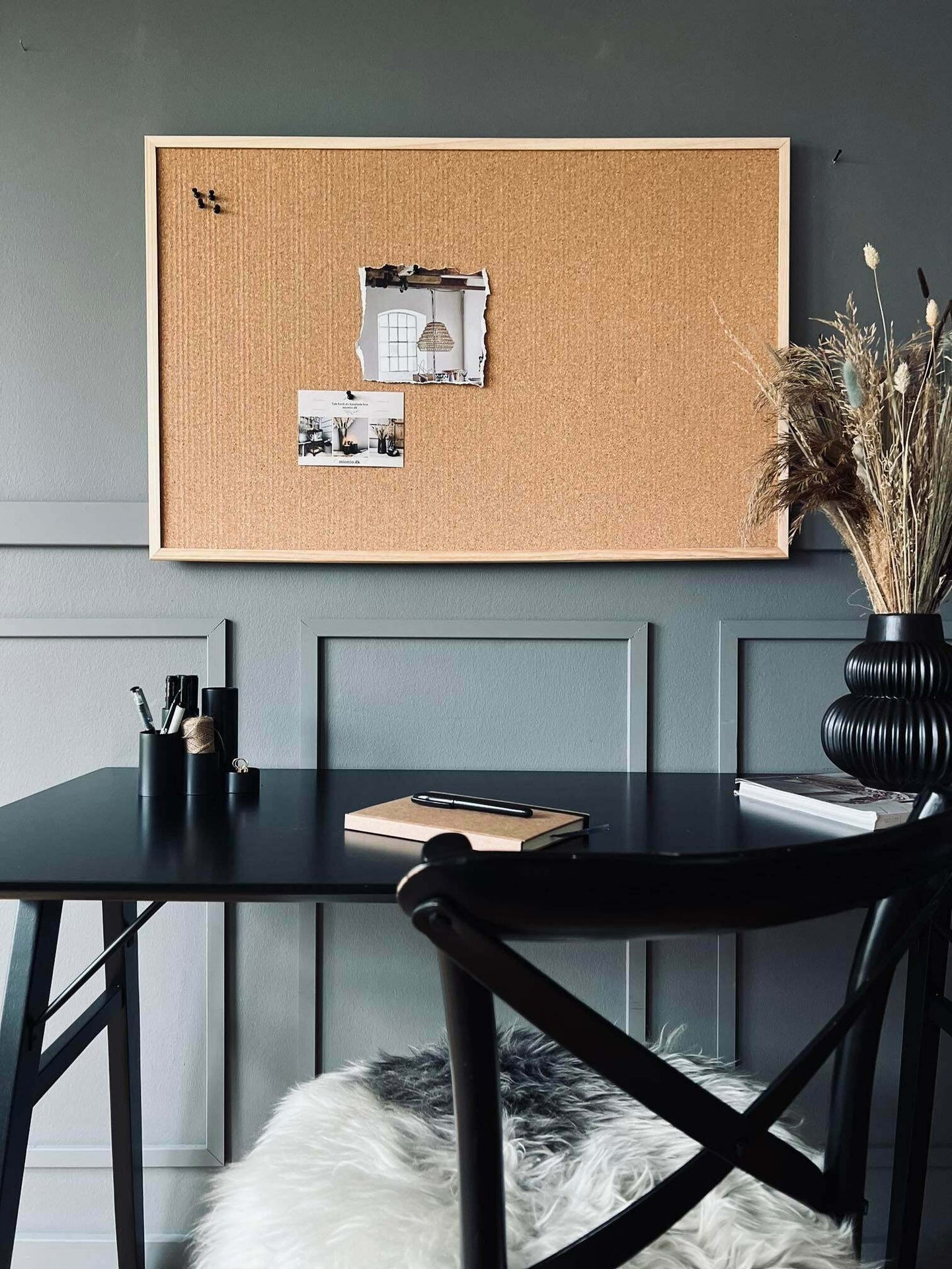 Kork opslagstavle med natur ramme – 60×100cm - VIAMAJA.DK