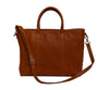 Ledertasche – Shopper oder Laptoptasche – Cognac Büffelleder