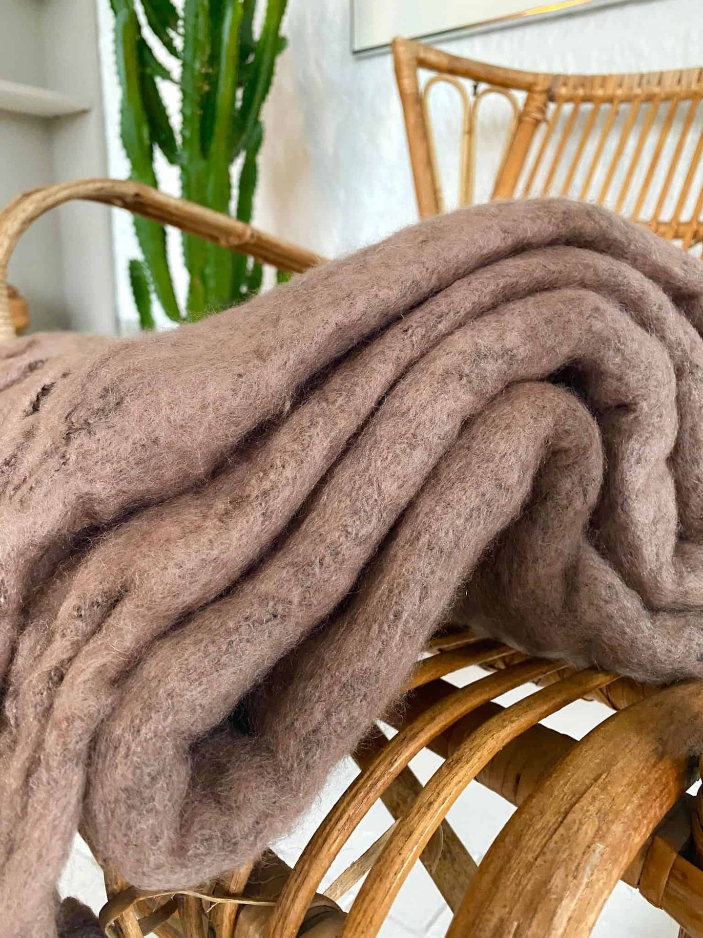 Lækker varm plaid – Støvet Rosa - VIAMAJA.DK