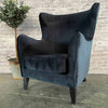 Sessel in blauem Velours - Abholangebot